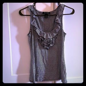 WHBM sleeveless ruffled top